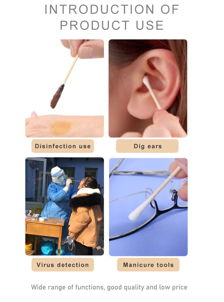 Lipstick Tint Long Medical Sterile Cotton Swabs