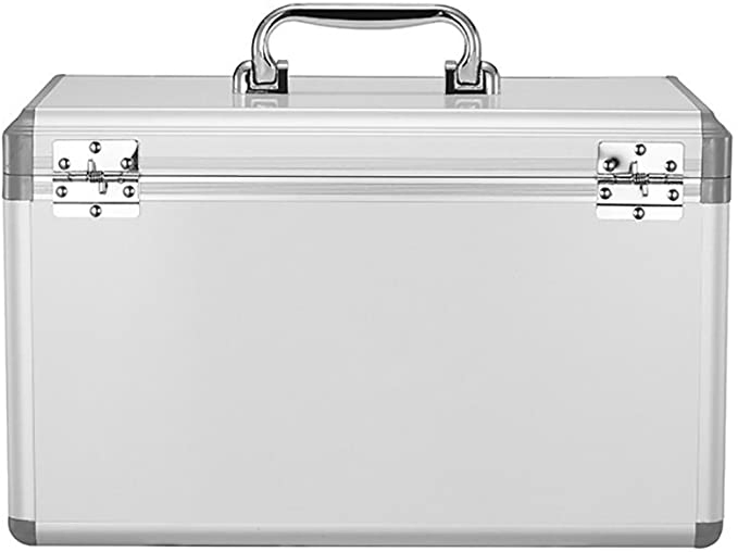 Lockable First Aid Box Security Lock Medicine Storage Box with Portable Handle