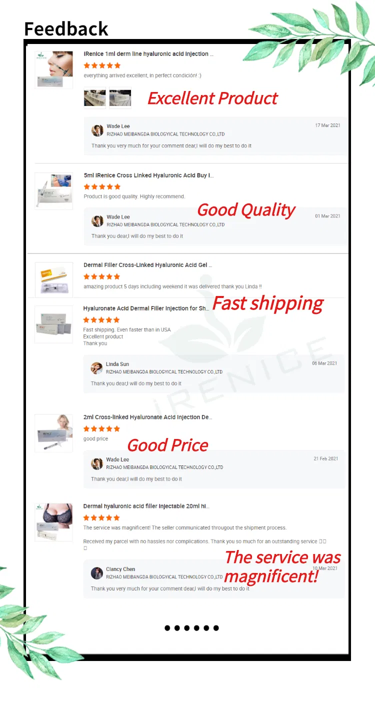 Long Lastingha Dermal Filer Hyaluronic Acid Filler for Face, Lips 5ml Dermal Filler for Lip Fullness