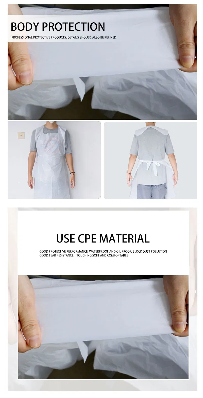 Manufacturer Surgical Disposable Isolate Sleeveless Gonws