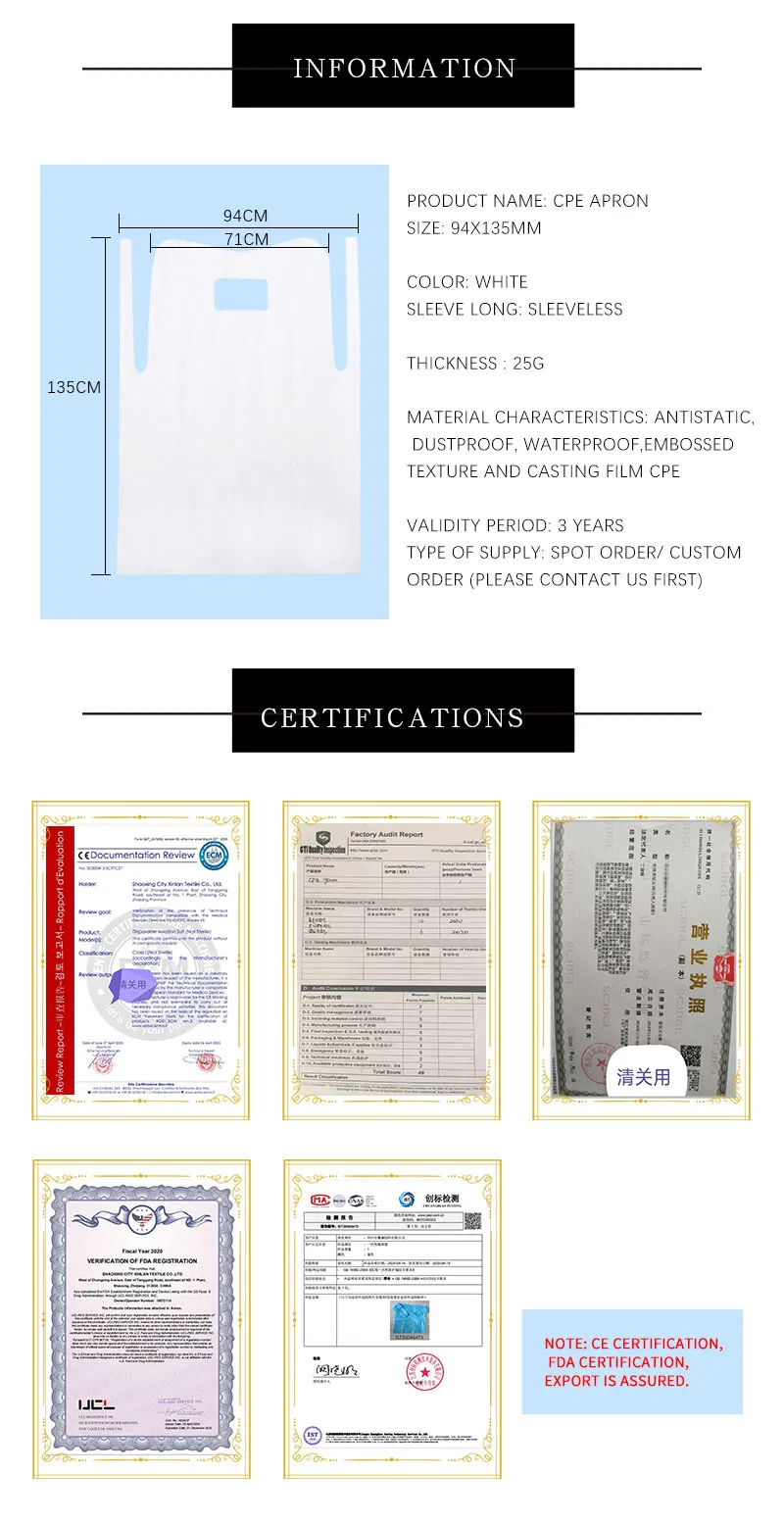 Manufacturer Surgical Disposable Isolate Sleeveless Gonws