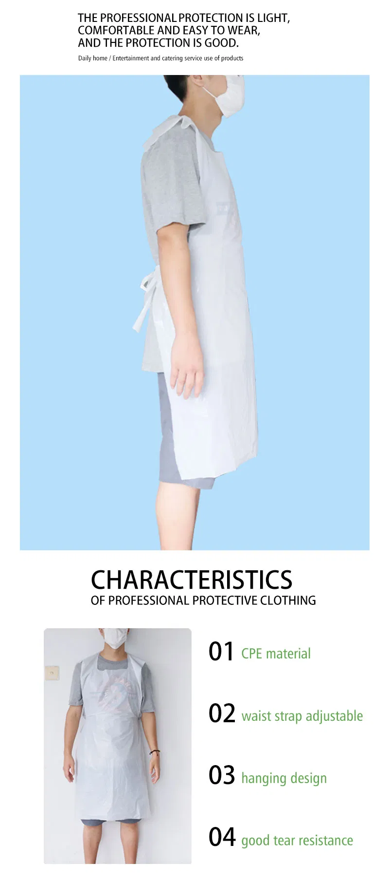 Manufacturer Surgical Disposable Isolate Sleeveless Gonws