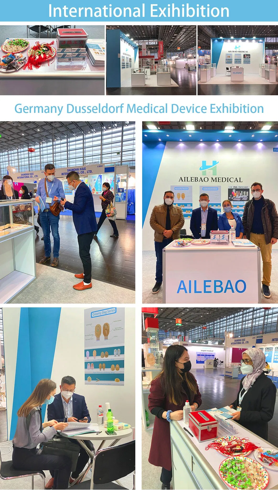 Material Medical Equipment Brown Non-Woven Two Piece Hydrocolloid Ostomy Clip Bag Recycle Illeostomy