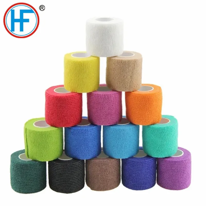 Mdr CE Approved Brand of Self-Adhesive Bandage for Humans or Animals Without Clip