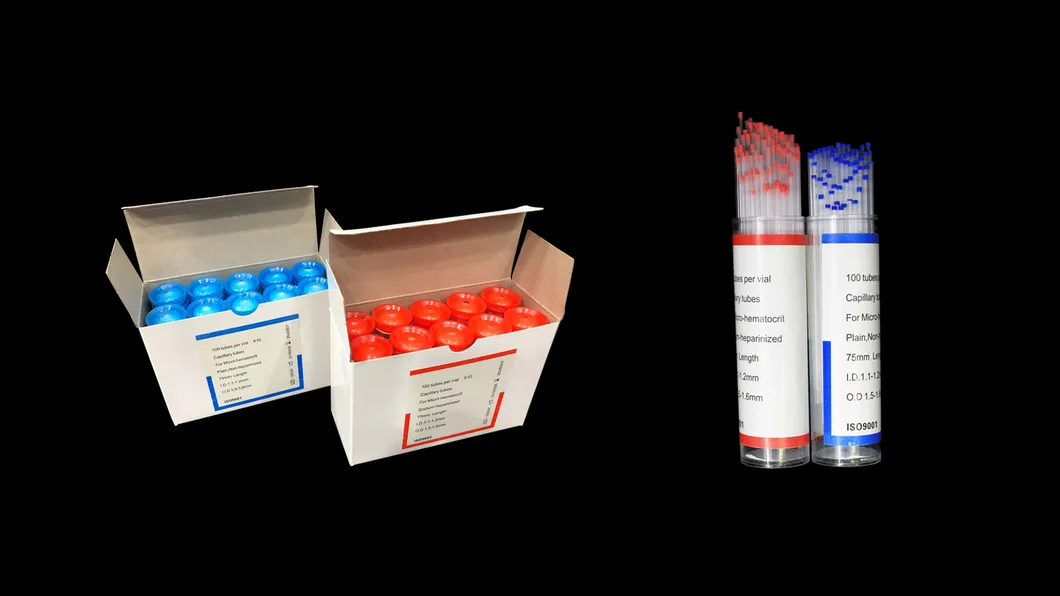 Medical Blue Glass Without Heparin Micro-Hematocrit Capillary Tubes