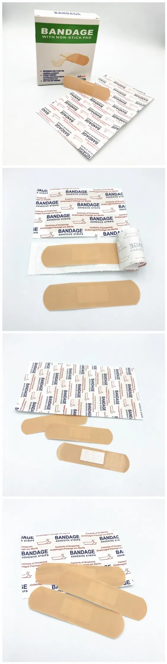 Medical Custom Sterile Latex-Free PE Skin Color Adhesive Band Aid