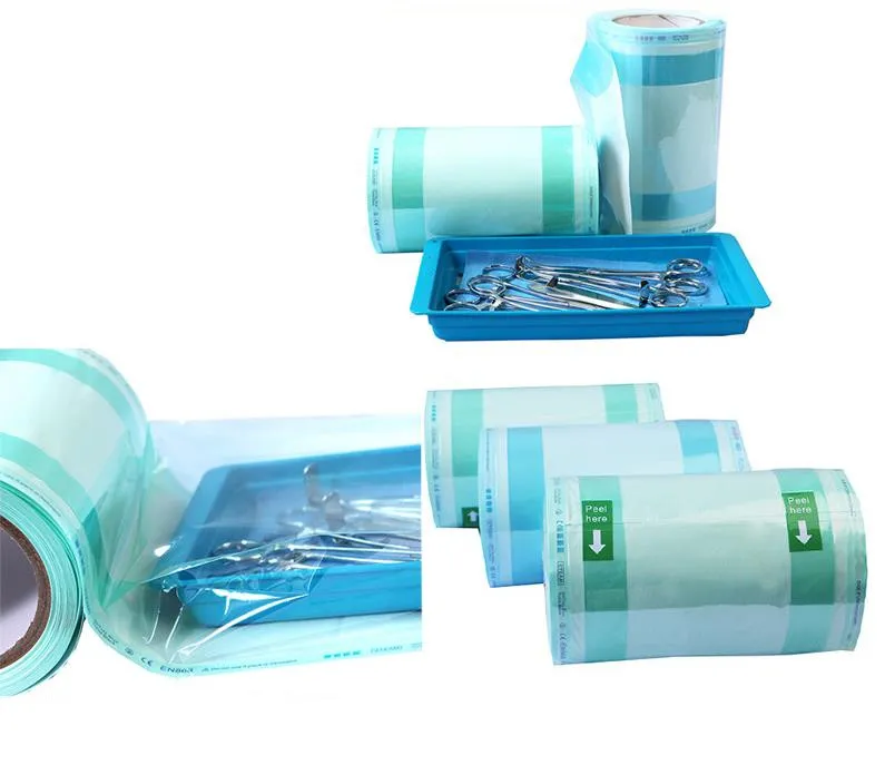 Medical Disposable Dental Sterilization Heat-Sealing Flat Pouch Rolls /Gusseted Reels