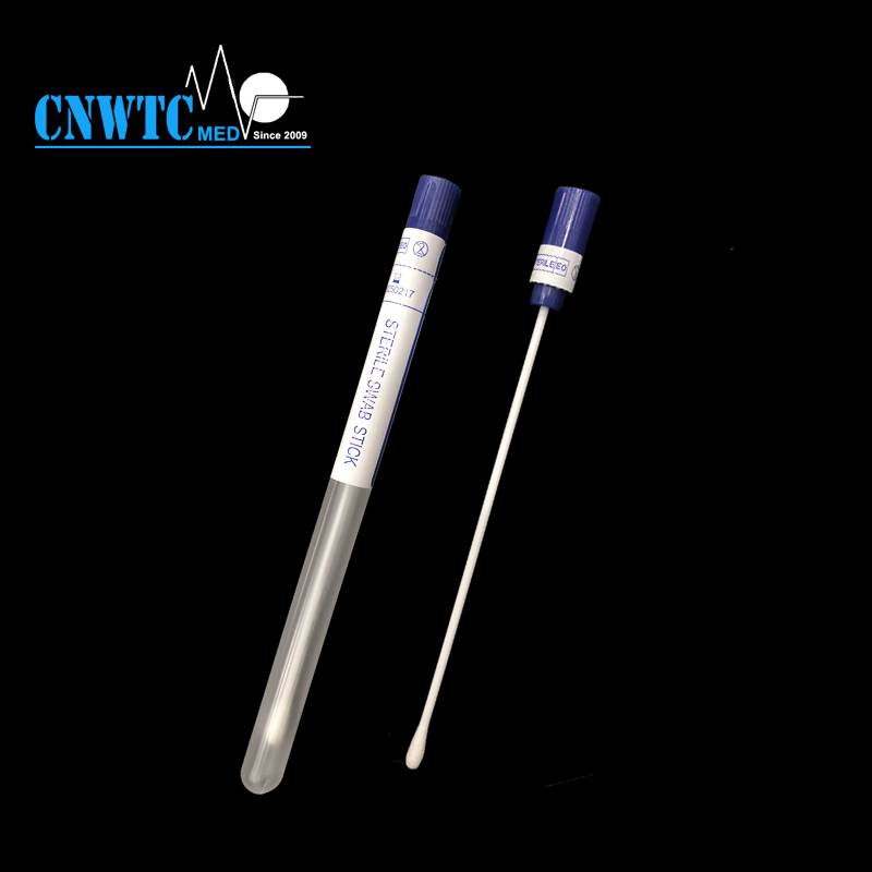 Medical Disposable Sterile Nasal Flocking Swabs 8cm with Tube