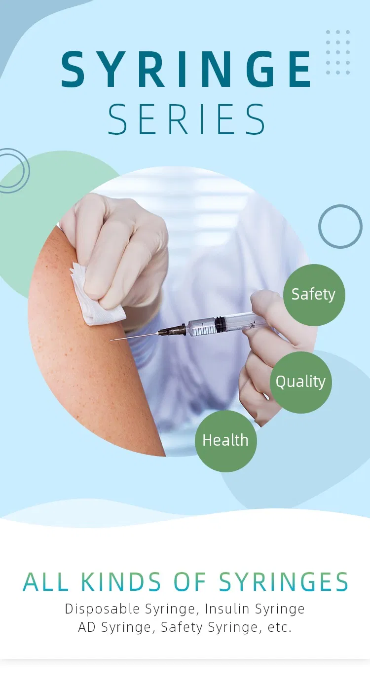 Medical Disposable Syringe with Needle for Human 1cc 5cc