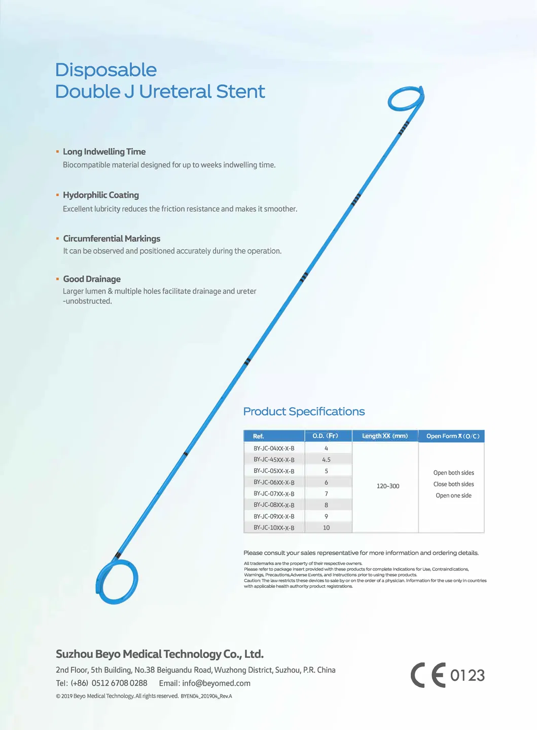 Medical Disposable Urology Surgical Tool Ureteral Stent