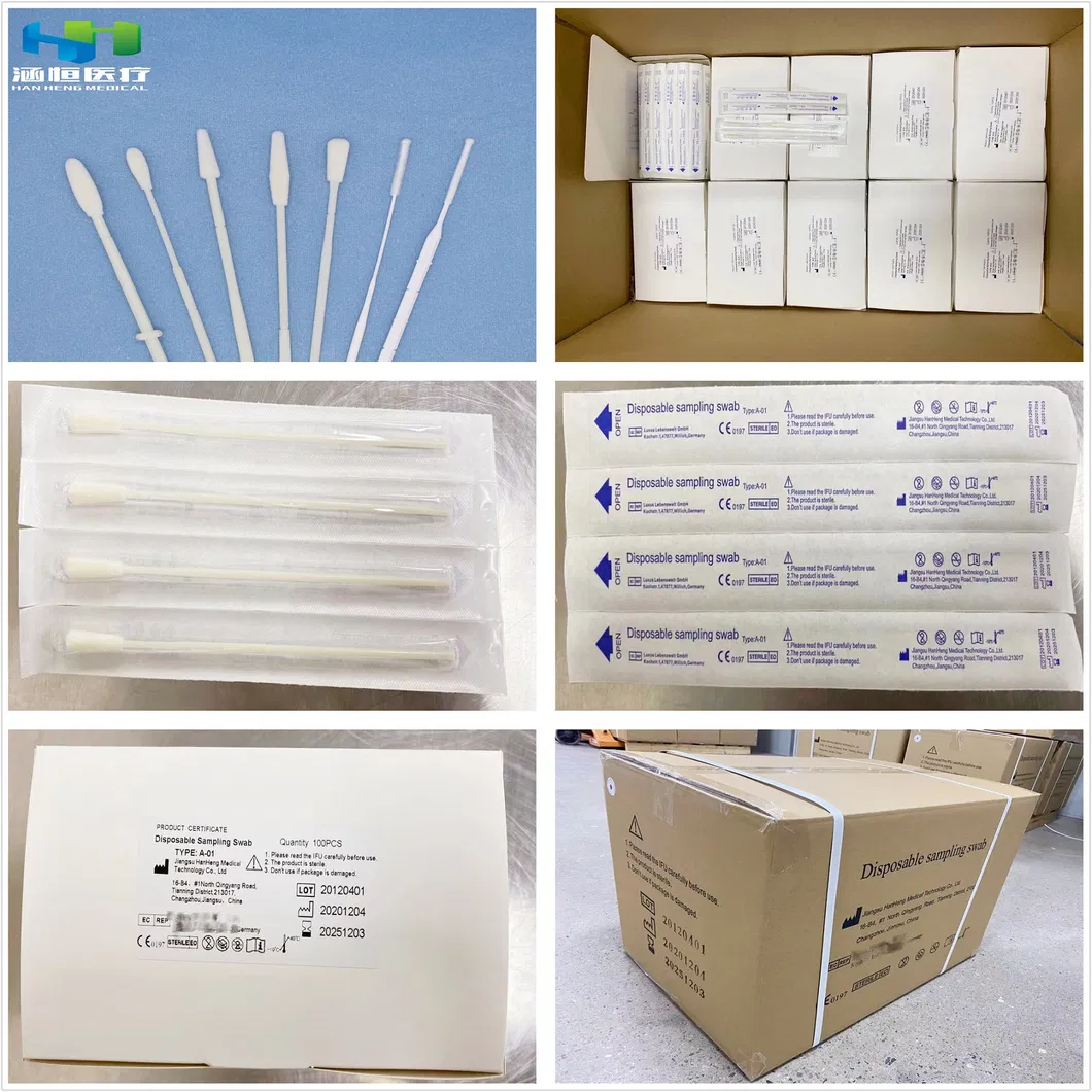 Medical Factory Disposable Lab Test Genetic Testing Sterile Home Oral Specimen Collection Sponge Swab Kit for Hospital