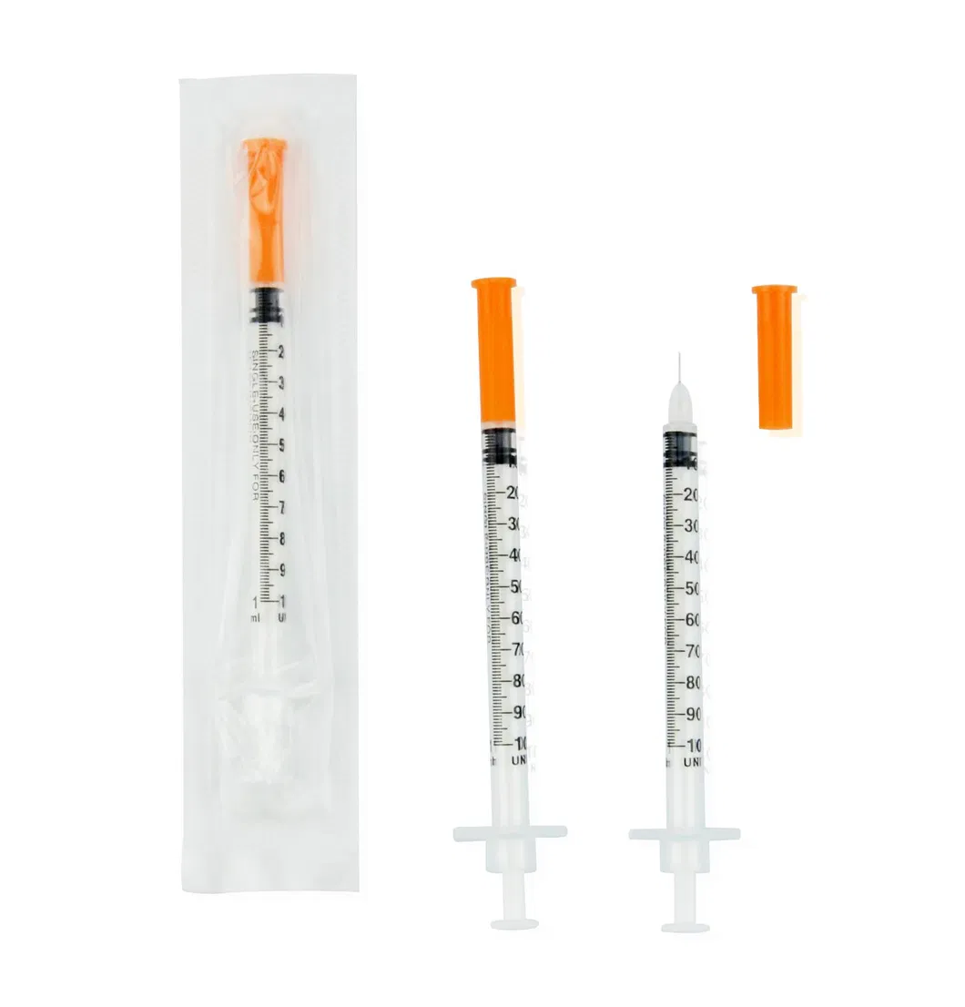 Medical Supply Disposable Sterile Insulin Syringe with Fixed Needle