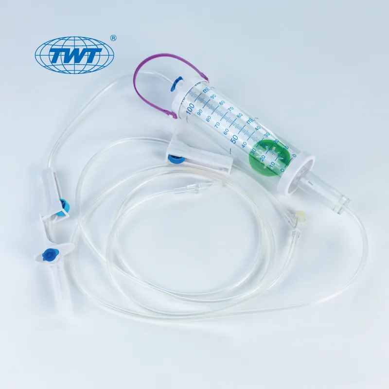 Medical Use Disposable Burette IV Infusion Set Sterile Burette Type Infusion Set for Single Use