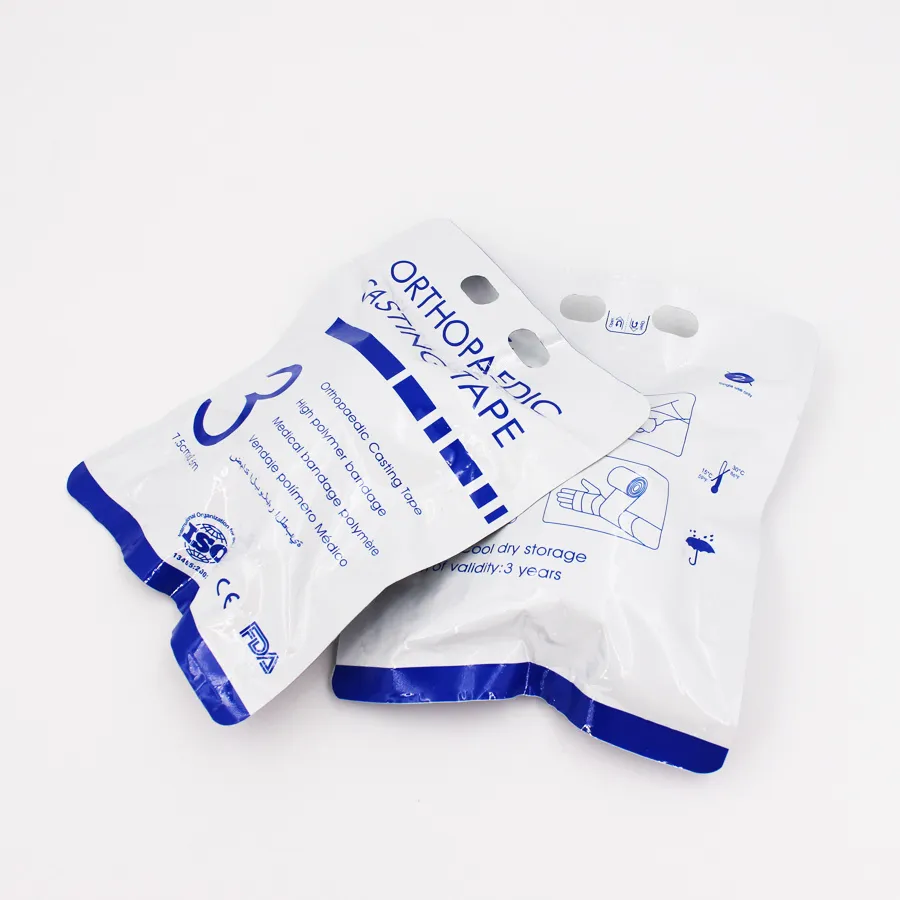 Medical Wound Dressing Red (Blue) Line Elastic Crepe Bandage Medical ISO13485 Approved with OEM