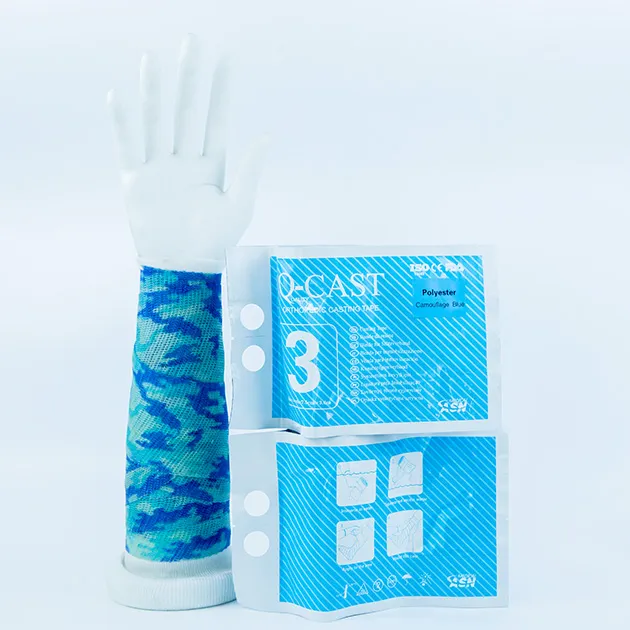 Medical Wound Dressing Red (Blue) Line Elastic Crepe Bandage Medical ISO13485 Approved with OEM