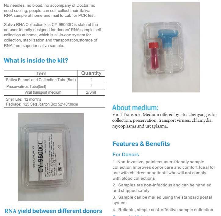 Newest Design Top Quality Popular Product Rapid Oral Saliva Diagnostic Test Kits