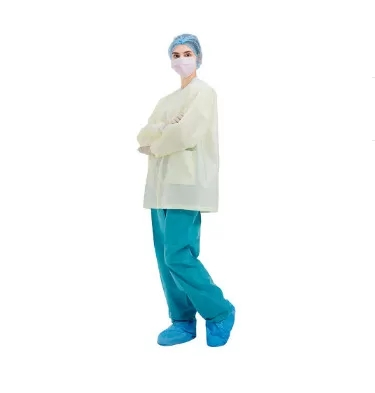 Non Woven Disposable Lab Coat Hospital Disposable Visitor Gown