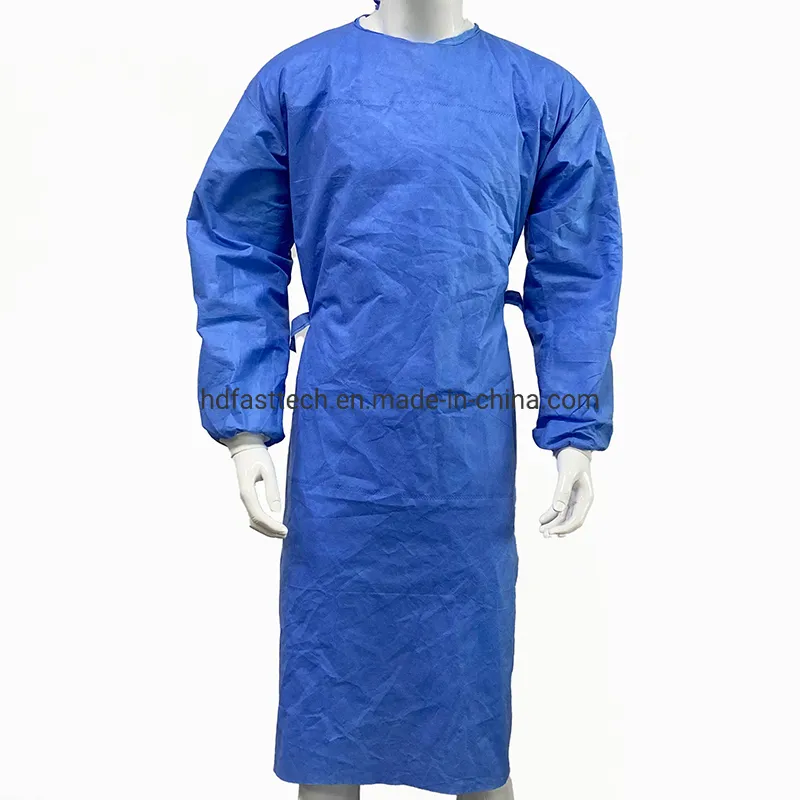 Non Woven Knit Cuff Wholesale SMS Surgical Gown Disposable with En13795