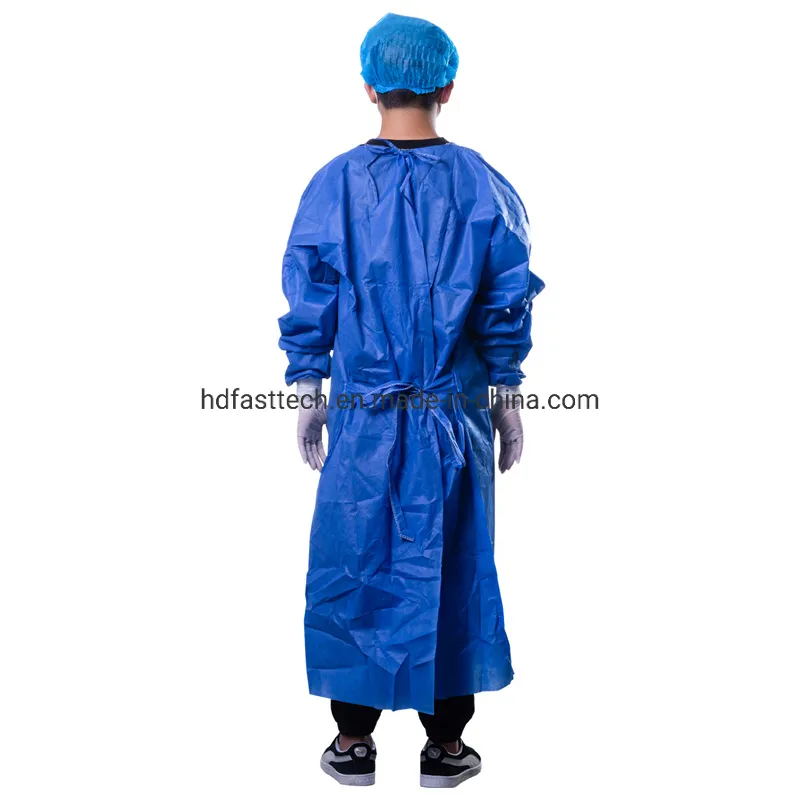 Non Woven Knit Cuff Wholesale SMS Surgical Gown Disposable with En13795