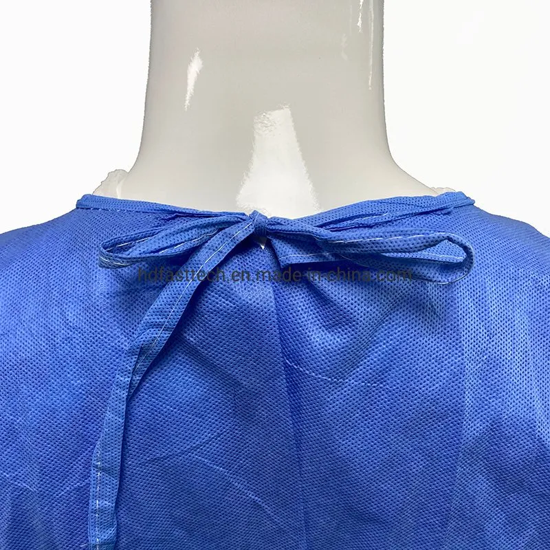 Non Woven Knit Cuff Wholesale SMS Surgical Gown Disposable with En13795