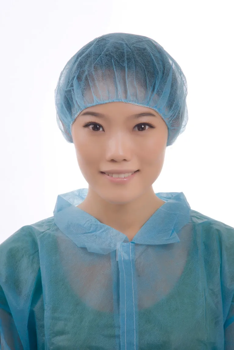 Nonwoven Hats Caps Bouffant Head Cover Hair Disposable Cap for Nurse