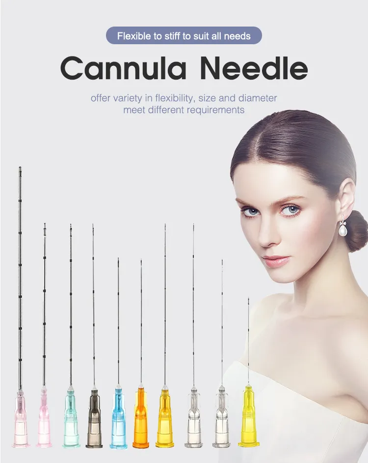 OEM Service Blunt Tip Cannula 18g, 20g, 21g, 22g, 23G, 24G, 25g, 26g, 27g, 30g Stainless Needle for Fillers