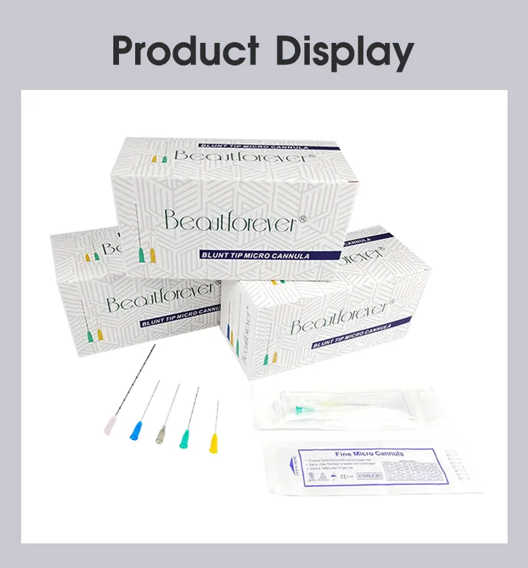 OEM Service Blunt Tip Cannula 18g, 20g, 21g, 22g, 23G, 24G, 25g, 26g, 27g, 30g Stainless Needle for Fillers