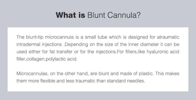 OEM Service Blunt Tip Cannula 18g, 20g, 21g, 22g, 23G, 24G, 25g, 26g, 27g, 30g Stainless Needle for Fillers