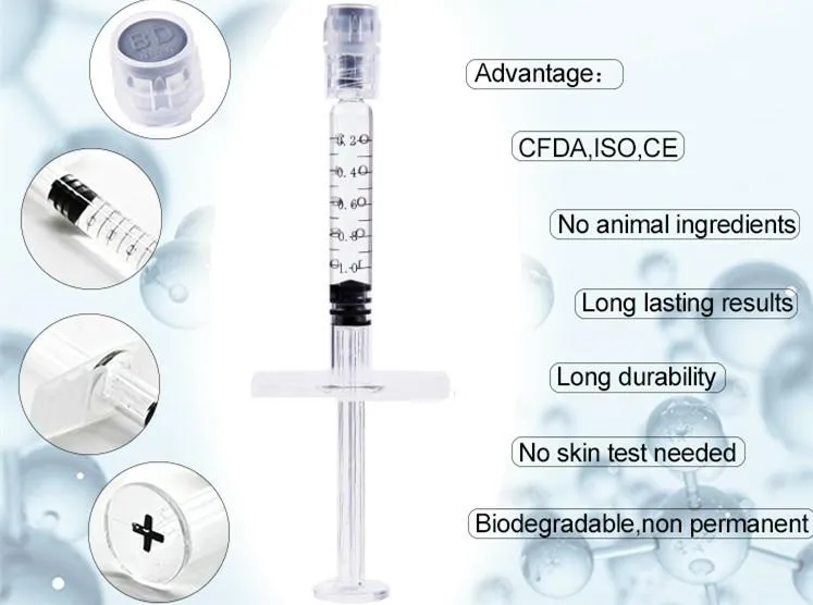 Original Manufacturer Supplied High Quality Dermal Use Cross-Linked Hyaluronic Acid Gek Filler Ha Filler