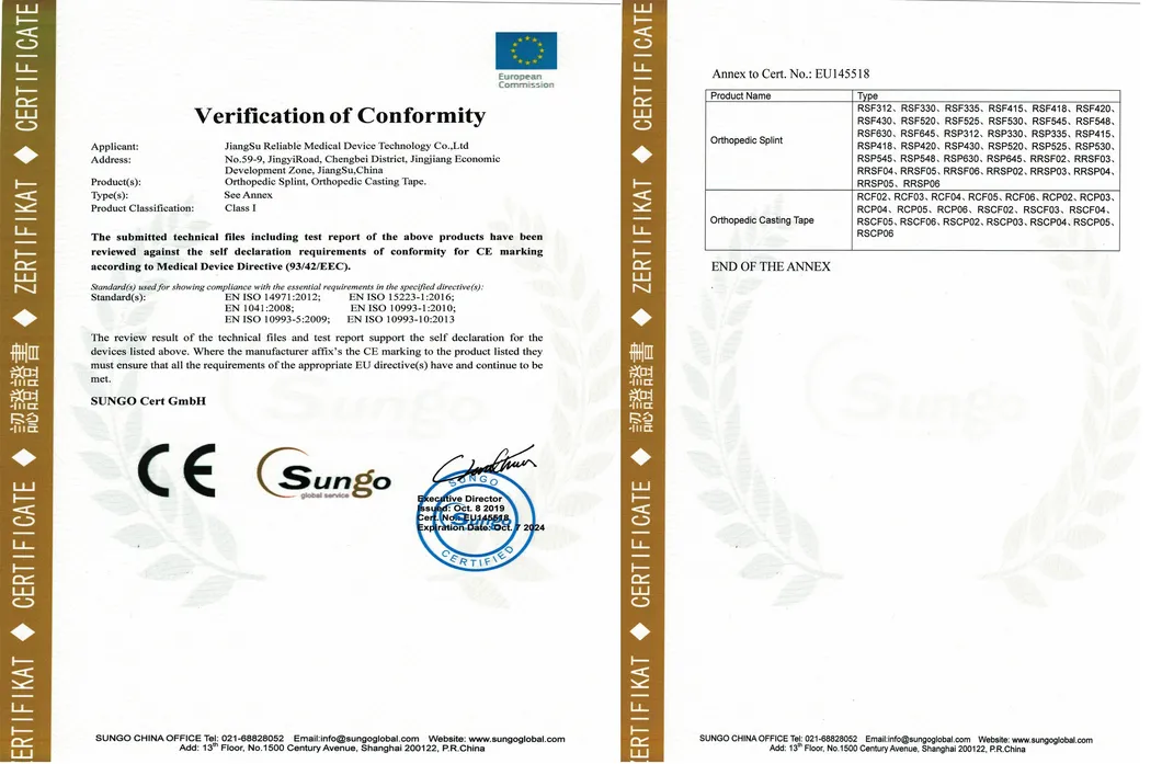 Orthopedic Splint / Light Weight / High Hardness