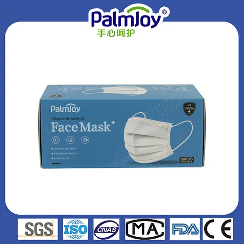 Palmjoy Disposable Medical Protect Face Masks Breathable & Snug Fit Face All Season