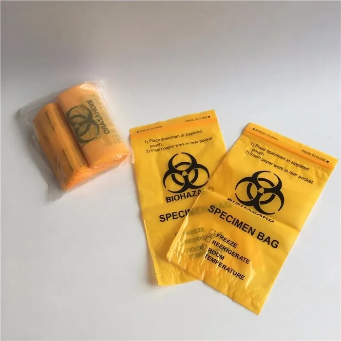 PE Biohazard Specimen Bags 6′′x9′′ - 100 Count