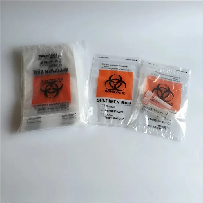 PE Biohazard Specimen Bags 6′′x9′′ - 100 Count