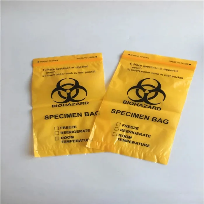 PE Biohazard Specimen Bags 6′′x9′′ - 100 Count