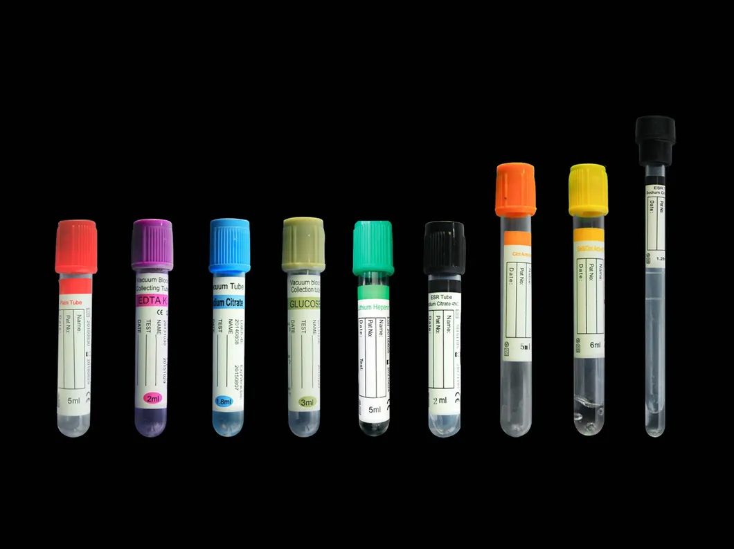 Pet Glass Medical Vacuum Plain Blood Collection Tube