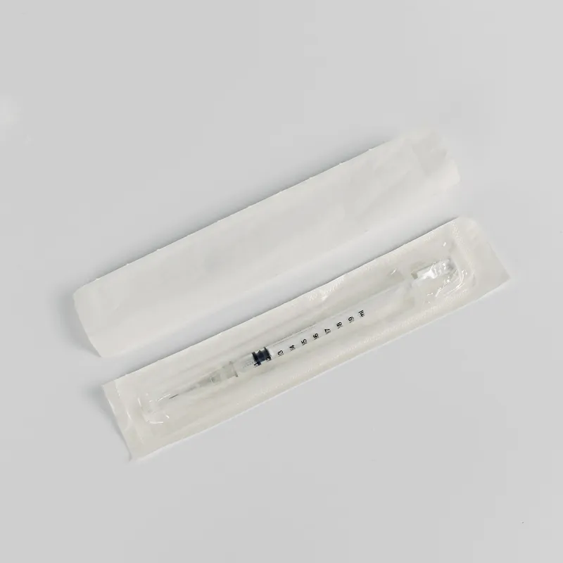 Plastic Luer Lock Slip 1cc Medical Syringe with Needle