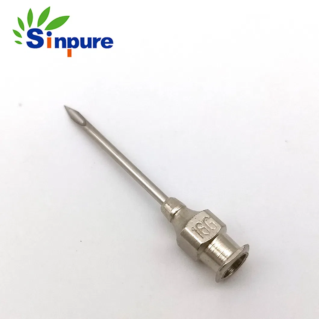 Provide 14G 16g Stainless Steel Hypodermic Veterinary Injection Needle Animal Needle