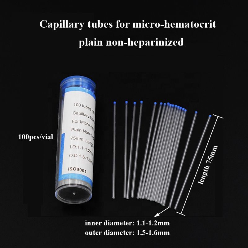 Red Micro Hematocrit Capillary Tube with Heparin