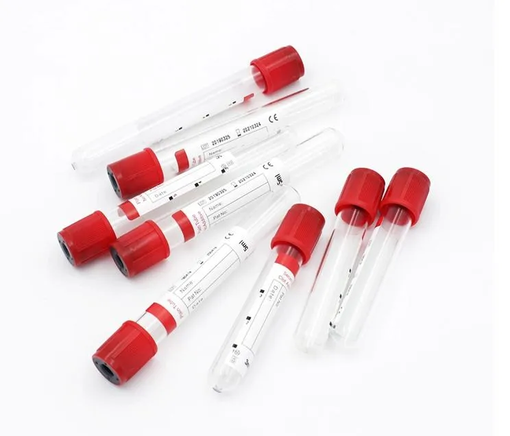 Red/Orange Cap Procoagulation Tube Clot Additive Non-Vacuumed Blood Collection Tube