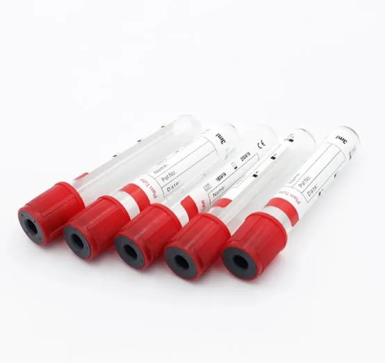 Red/Orange Cap Procoagulation Tube Clot Additive Non-Vacuumed Blood Collection Tube
