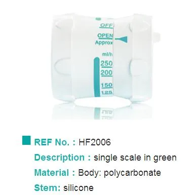 Single Double Scale in Green Blue Infusion Tube Set ABS PC Hgih Precision Flow Regulator