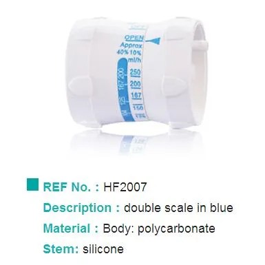 Single Double Scale in Green Blue Infusion Tube Set ABS PC Hgih Precision Flow Regulator