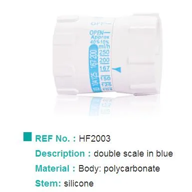 Single Double Scale in Green Blue Infusion Tube Set ABS PC Hgih Precision Flow Regulator