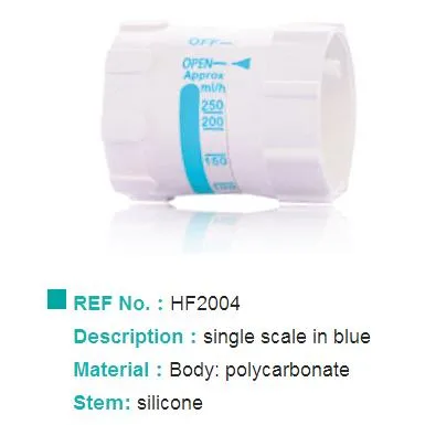 Single Double Scale in Green Blue Infusion Tube Set ABS PC Hgih Precision Flow Regulator