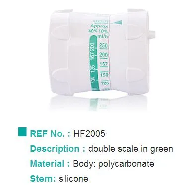 Single Double Scale in Green Blue Infusion Tube Set ABS PC Hgih Precision Flow Regulator