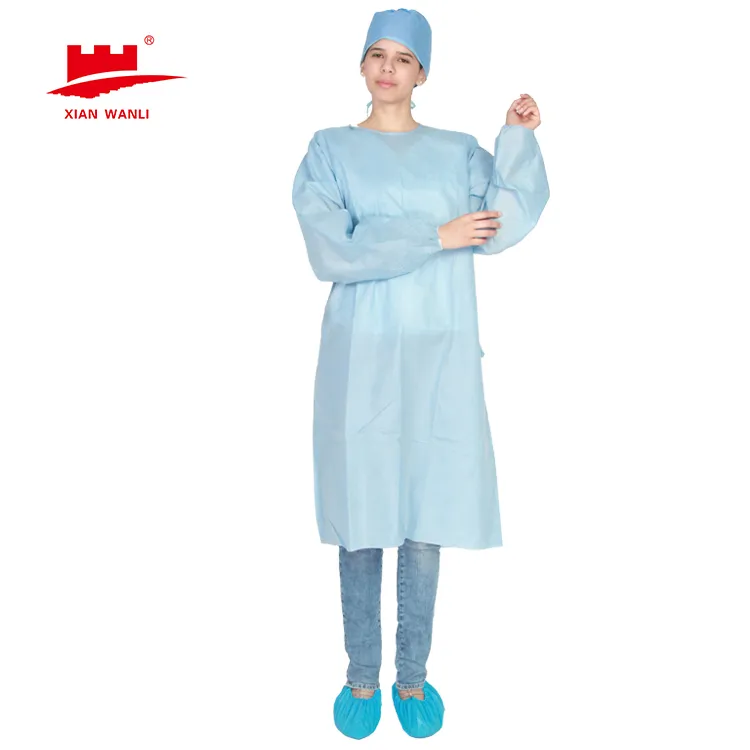 Surgical Gown Medical Gown Doctor Gown Non Woven SMMS 35g AAMI Level 2 Eo Sterile with Best Price and Quality