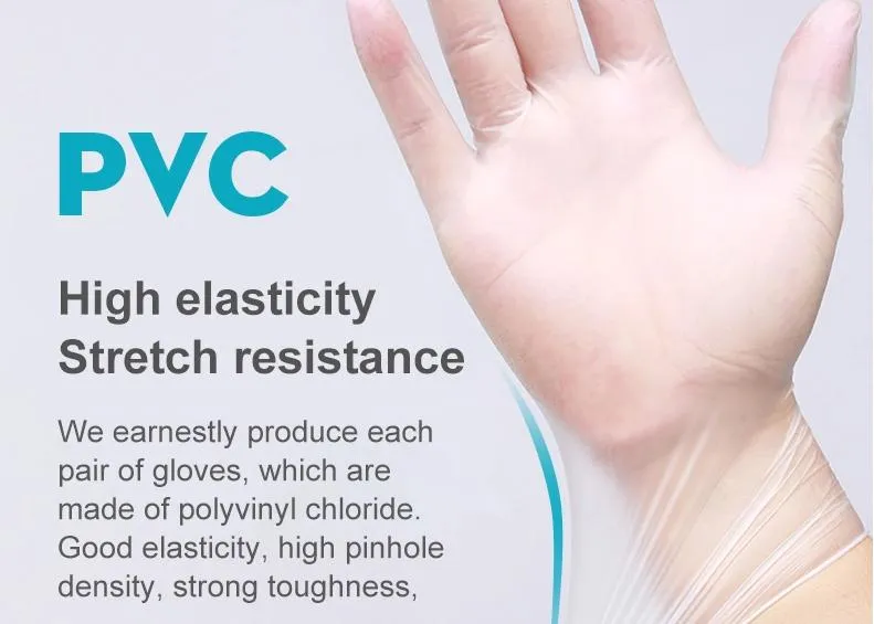 Test Report Approval Food Grade Clear Powder Free Disposable PVC Synthetic Vinyl Disposable Factory Examination Powder Free CE FDA Approved Nitrile/PVC Gloves
