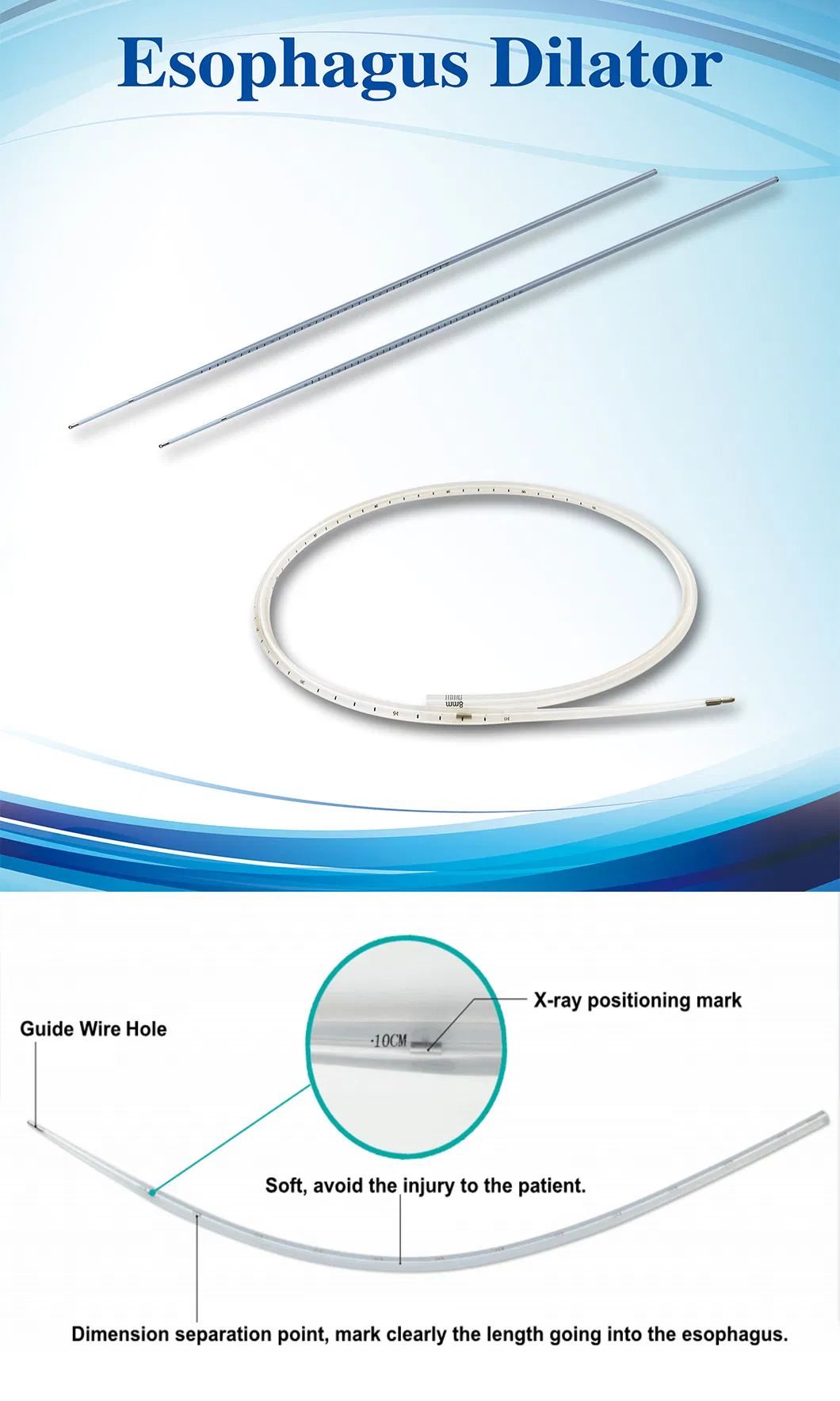 The Factory Produces Disposable Esophagus Bougie Dilator with Guide Wire