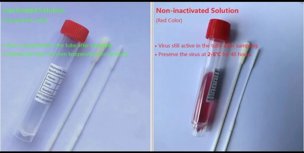 Virus Transport Medium Flocked Swab Kit Virus Sampling Tube/Disposable Virus Sampler