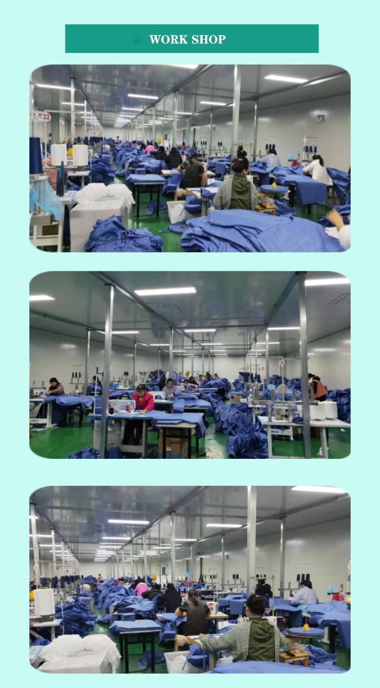 Waterproof/Plastic Nonwoven Disposable Protective Isolation Gown for Doctor/Visitor